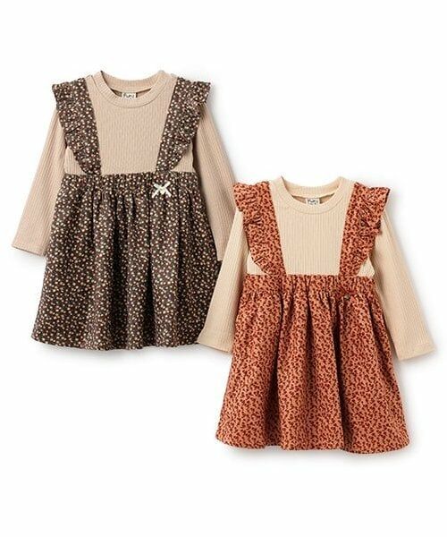 Pupil House / ピューピルハウス ミニ丈・ひざ丈ワンピース | 花柄ドッキングワンピース | 詳細8