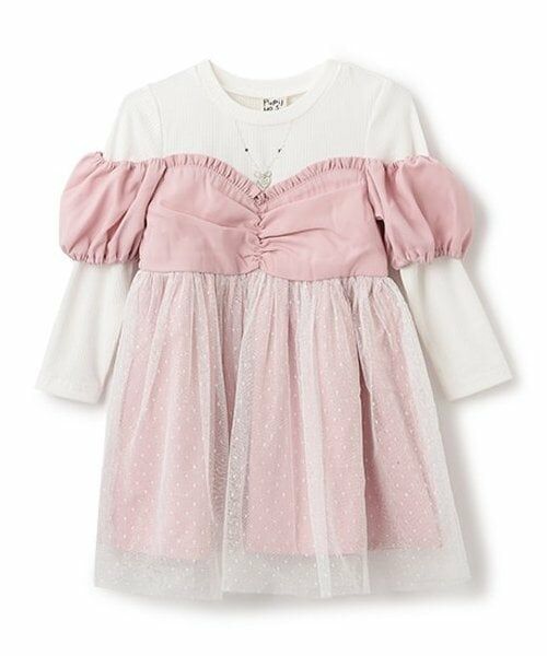Pupil House / ピューピルハウス ミニ丈・ひざ丈ワンピース | プリンセスワンピース（ピンク）
