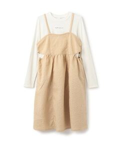 Pupil House / ピューピルハウス ミニ丈・ひざ丈ワンピース | 【milkycoast】JQキャミワンピテレコ長T