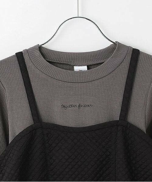 Pupil House / ピューピルハウス ミニ丈・ひざ丈ワンピース | 【milkycoast】JQキャミワンピテレコ長T | 詳細3