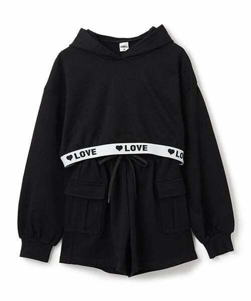 Pupil House / ピューピルハウス パーカー | 【milkycoast】裾ロゴゴムトレーナーパンツSET（黒）