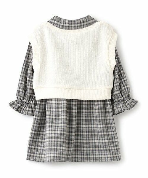 Pupil House / ピューピルハウス ミニ丈・ひざ丈ワンピース | レイヤード風ネクタイワンピース | 詳細1