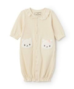 Pupil House / ピューピルハウス ロンパース | ねこアップリケ２ウェイオール