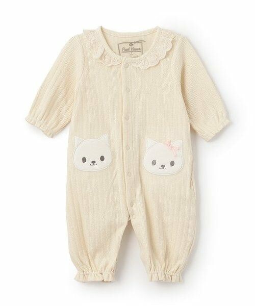 Pupil House / ピューピルハウス ロンパース | ねこアップリケ２ウェイオール | 詳細2