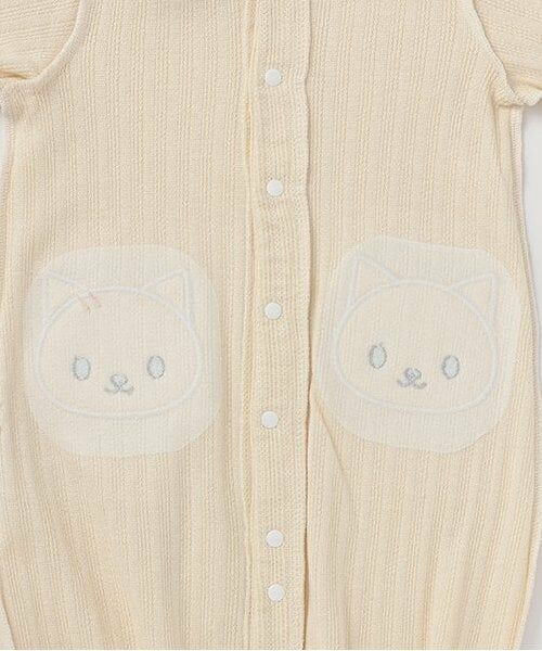 Pupil House / ピューピルハウス ロンパース | ねこアップリケ２ウェイオール | 詳細6
