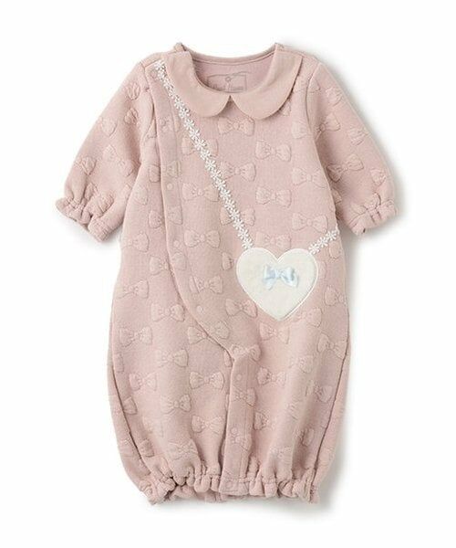 Pupil House / ピューピルハウス ロンパース | ハートポシェット２ウェイオール（ピンク）