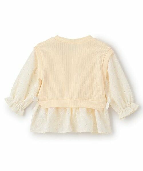 Pupil House / ピューピルハウス その他トップス | ニットベストドッキング無地花柄チュニック | 詳細1