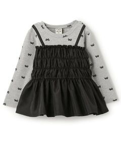 Pupil House / ピューピルハウス Tシャツ | シャーリングビスチェ長袖トップス