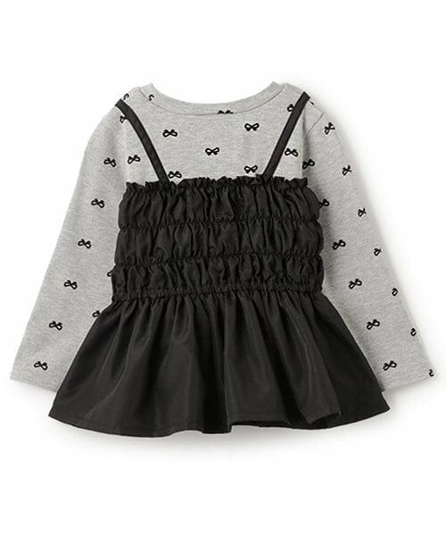 Pupil House / ピューピルハウス Tシャツ | シャーリングビスチェ長袖トップス | 詳細1