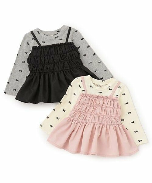 Pupil House / ピューピルハウス Tシャツ | シャーリングビスチェ長袖トップス | 詳細6