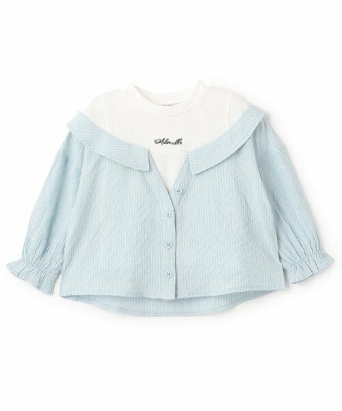 Pupil House / ピューピルハウス シャツ・ブラウス | 長袖シャツレイヤード（サックス）