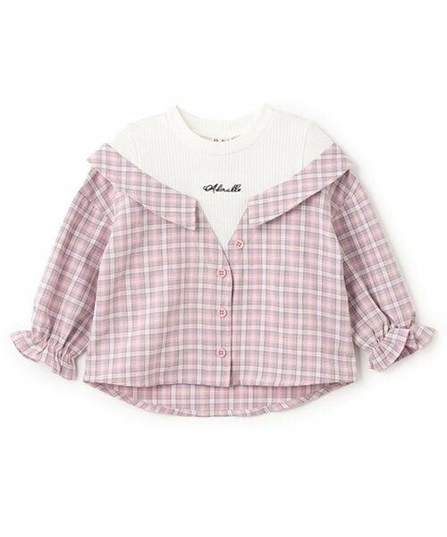 Pupil House / ピューピルハウス シャツ・ブラウス | 長袖シャツレイヤード（ラベンダー）