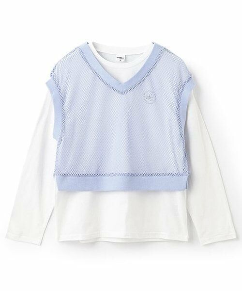 Pupil House / ピューピルハウス Tシャツ | MCメッシュベスト＋長袖Tシャツ（サックス）