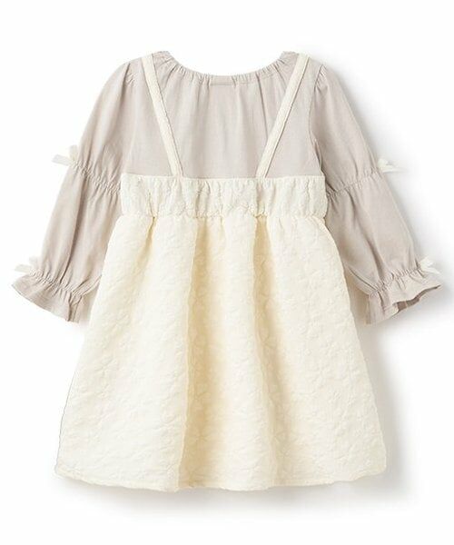 Pupil House / ピューピルハウス ミニ丈・ひざ丈ワンピース | ぽこぽこフラワージャガードドッキングワンピース | 詳細1