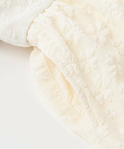 Pupil House / ピューピルハウス ミニ丈・ひざ丈ワンピース | ぽこぽこフラワージャガードドッキングワンピース | 詳細4