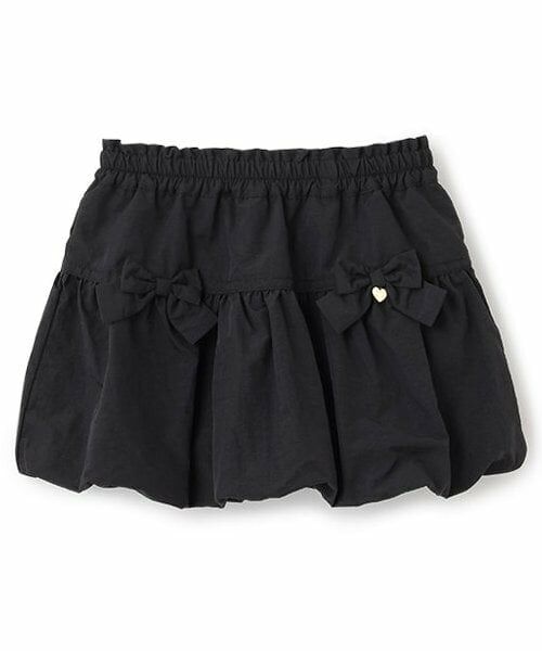 Pupil House / ピューピルハウス ミニ・ひざ丈スカート | バルーンスカート(黒)