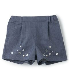 Pupil House / ピューピルハウス ショート・ハーフ・半端丈パンツ | ビジューつきショーパン