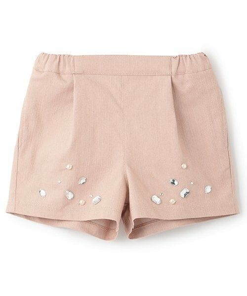 Pupil House / ピューピルハウス ショート・ハーフ・半端丈パンツ | ビジューつきショーパン(ピンク)
