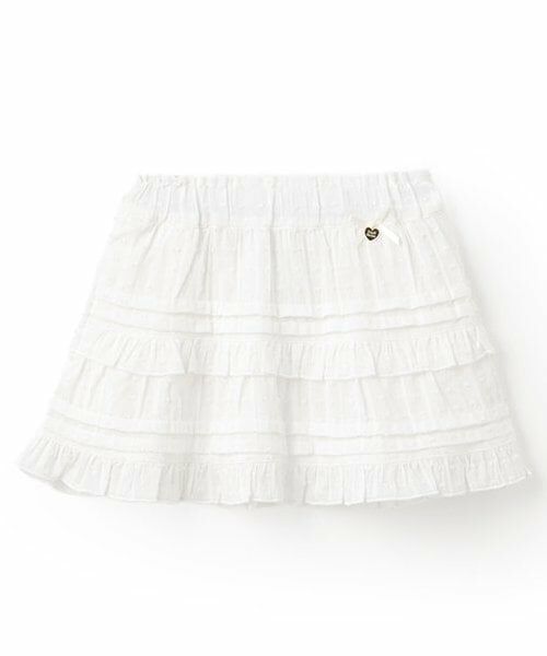 Pupil House / ピューピルハウス ミニ・ひざ丈スカート | フリルスカート(オフ ホワイト)