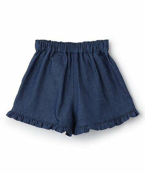 Pupil House / ピューピルハウス ショート・ハーフ・半端丈パンツ | シェル刺しゅう裾フリルショーパン | 詳細1