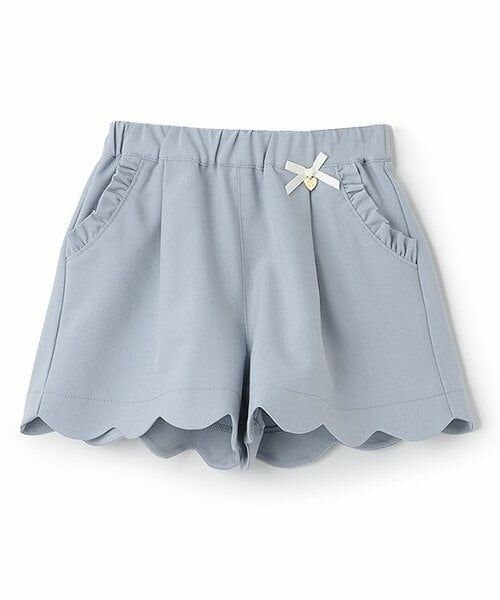 Pupil House / ピューピルハウス ショート・ハーフ・半端丈パンツ | スカラップショーパン（サックス）