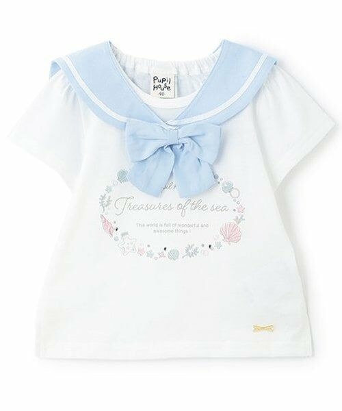 Pupil House / ピューピルハウス Tシャツ | セーラー半そでTシャツ(オフ ホワイト)