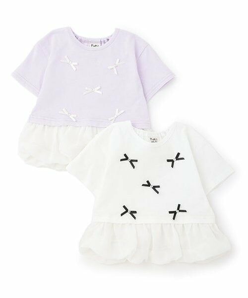 Pupil House / ピューピルハウス Tシャツ | リボンいっぱいバルーン裾半そでTシャツ | 詳細7