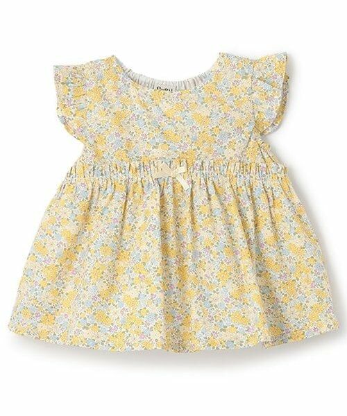 Pupil House / ピューピルハウス その他トップス | 花柄半袖チュニック（黄）