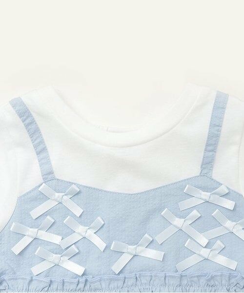 Pupil House / ピューピルハウス その他トップス | 胸リボンドッキング半袖チュニック | 詳細2