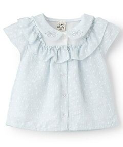 Pupil House / ピューピルハウス シャツ・ブラウス | ヨーク切替フリル半袖ブラウス