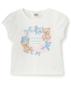 Pupil House / ピューピルハウス Tシャツ | バリュー半T　ぬいぐるみ　クマ＆リボン