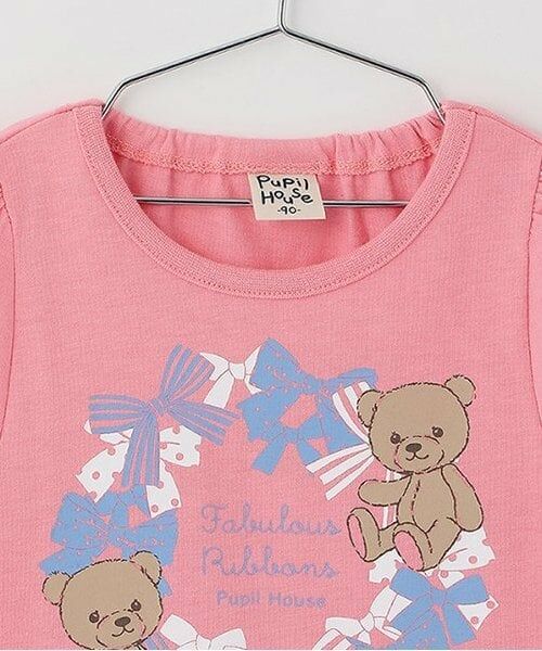 Pupil House / ピューピルハウス Tシャツ | バリュー半T　ぬいぐるみ　クマ＆リボン | 詳細2