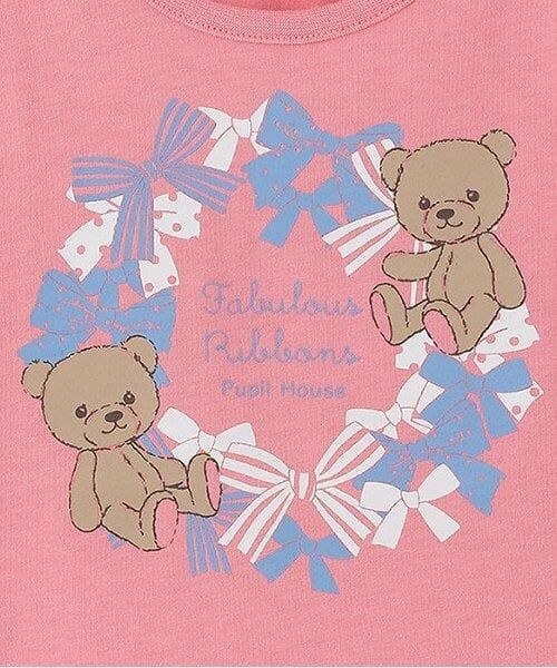 Pupil House / ピューピルハウス Tシャツ | バリュー半T　ぬいぐるみ　クマ＆リボン | 詳細3