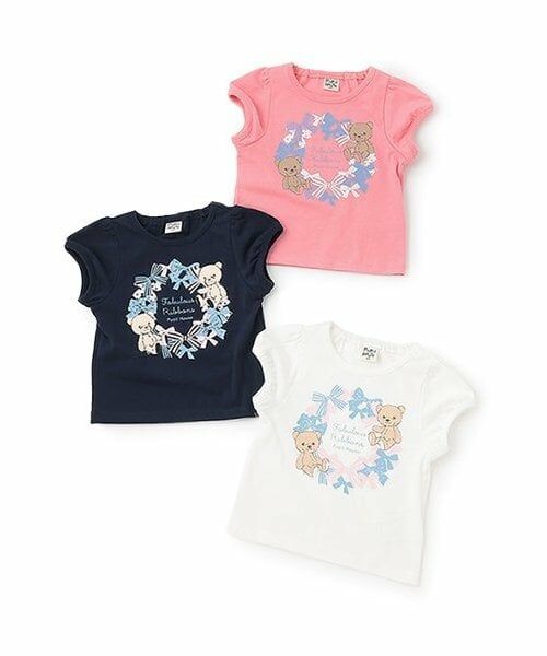 Pupil House / ピューピルハウス Tシャツ | バリュー半T　ぬいぐるみ　クマ＆リボン | 詳細7