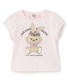 Pupil House / ピューピルハウス Tシャツ | バリュー半T　花冠うさぎ