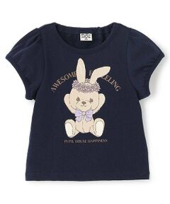 Pupil House / ピューピルハウス Tシャツ | バリュー半T　花冠うさぎ