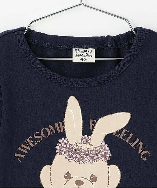 Pupil House / ピューピルハウス Tシャツ | バリュー半T　花冠うさぎ | 詳細2