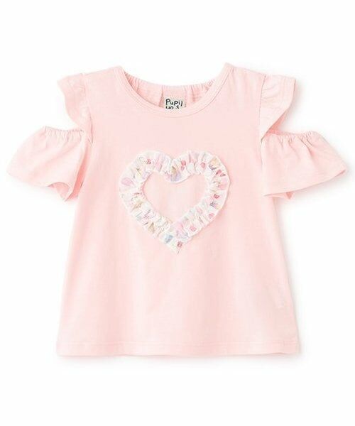 Pupil House / ピューピルハウス Tシャツ | フリルモチーフ半T（ピンク）