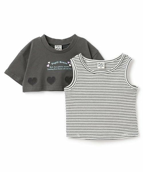 Pupil House / ピューピルハウス Tシャツ | 短丈半そでT×タンクトップ | 詳細2