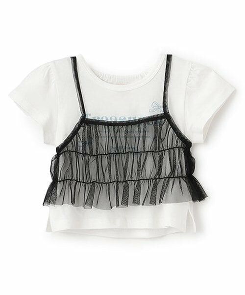 Pupil House / ピューピルハウス Tシャツ | キャミチュールビスチェ×半そでT（オフ ホワイト）