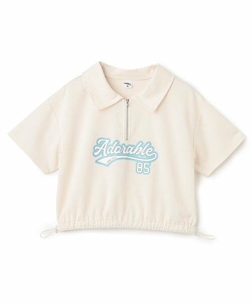 Pupil House / ピューピルハウス Tシャツ | 【milky coast】ハーフZIP半袖T（アイボリー）