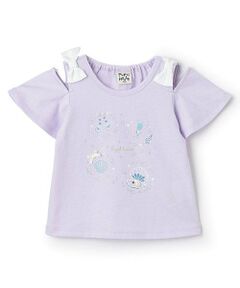 Pupil House / ピューピルハウス Tシャツ | シェル刺しゅう肩開き半T