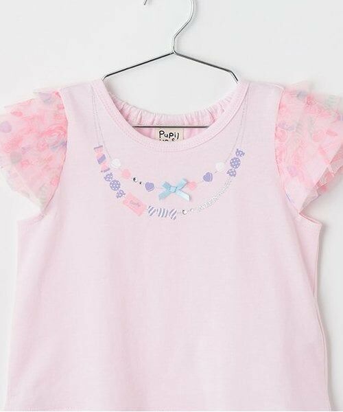 Pupil House / ピューピルハウス Tシャツ | 袖総柄チュール半T | 詳細2