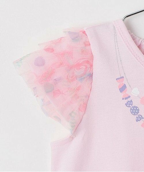 Pupil House / ピューピルハウス Tシャツ | 袖総柄チュール半T | 詳細4