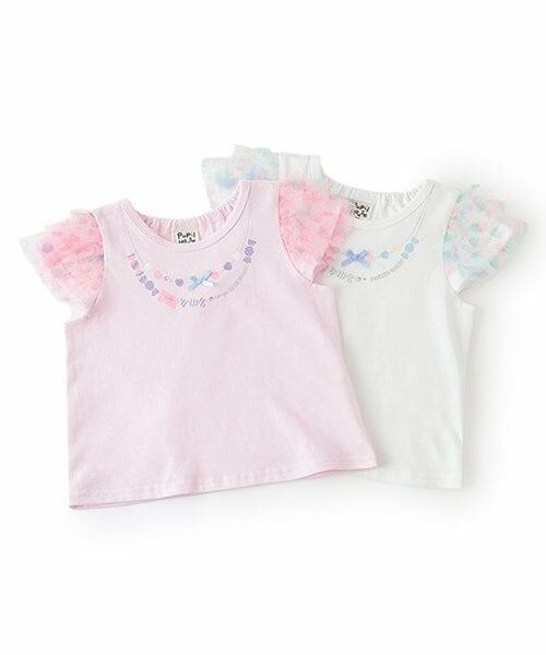 Pupil House / ピューピルハウス Tシャツ | 袖総柄チュール半T | 詳細7