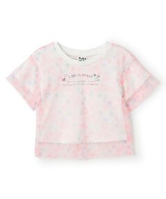 Pupil House / ピューピルハウス Tシャツ | 総柄チュールレイヤード半T