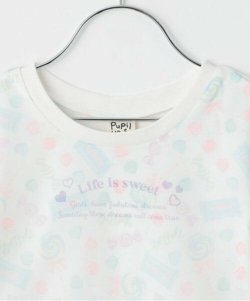 Pupil House / ピューピルハウス Tシャツ | 総柄チュールレイヤード半T | 詳細2