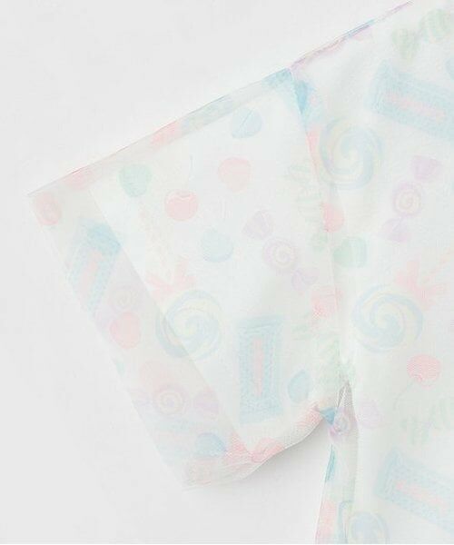 Pupil House / ピューピルハウス Tシャツ | 総柄チュールレイヤード半T | 詳細4