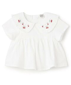 Pupil House / ピューピルハウス その他トップス | 衿チェリー刺しゅうチュニック