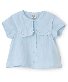 Pupil House / ピューピルハウス シャツ・ブラウス | スカラップ刺しゅうブラウス